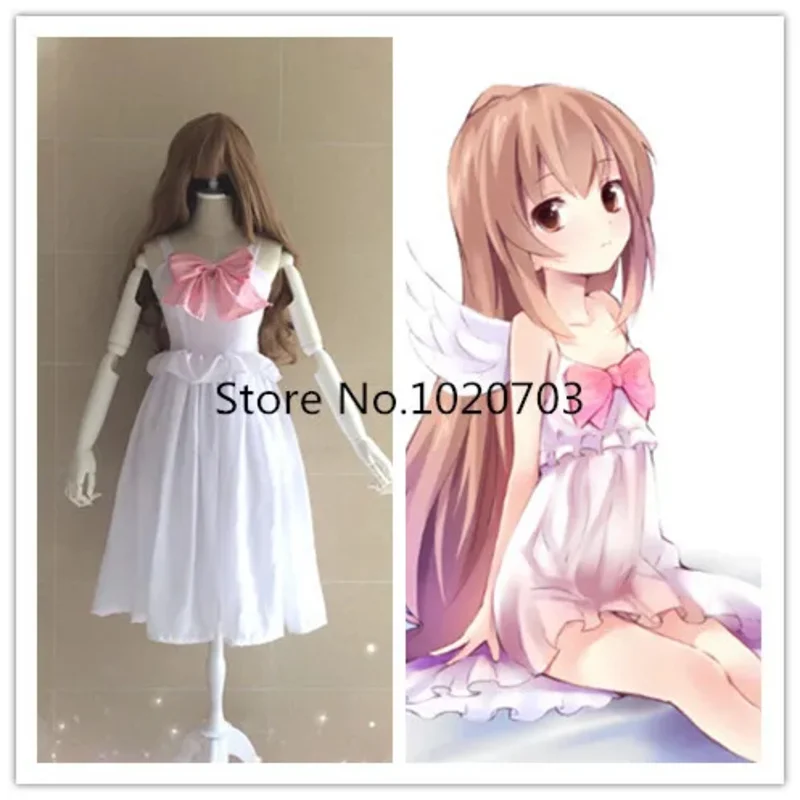 

Toradora TIGER DRAGON Taiga Aisaka white dress Cosplay Costume