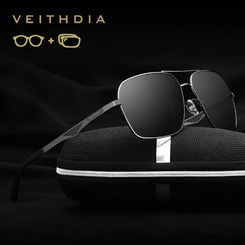 

VEITHDIA очки по рецепту на заказ, поляризационные UV400, мужские солнцезащитные очки для близорукости, ретро спортивные солнцезащитные очки для вождения на открытом воздухе VPX2459