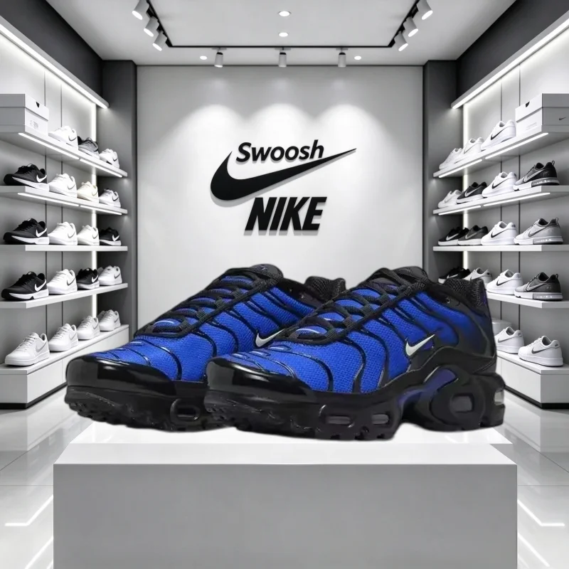 Nike Air Max Plus TN Men's Black Racer Blue Air Cushion Comfortable Cushioning Male Daily Jogging Sneakers HM9616-001