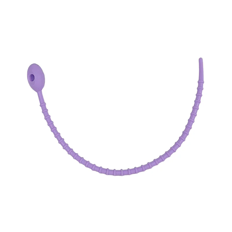 Silicone Bag Ties Clip Cable Zip Twist Tie Multi-use Home Office Organize Cords Jewelry Diy Strap for Dolls Keychain Key Holder view 6