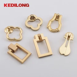 KEDLO Modern ring-shaped golden handle Furniture cabinet flower-shaped pendant handle Drawer knob