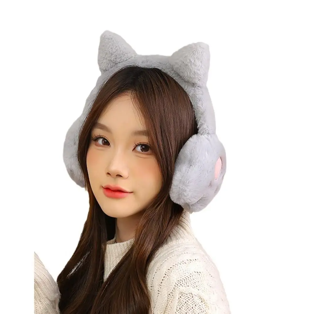 Confortável earcap gato de pelúcia earmuffs pata de gato anti-vento bonito capa de orelha proteção fria manter mais quente aquecedores de orelha ao ar livre