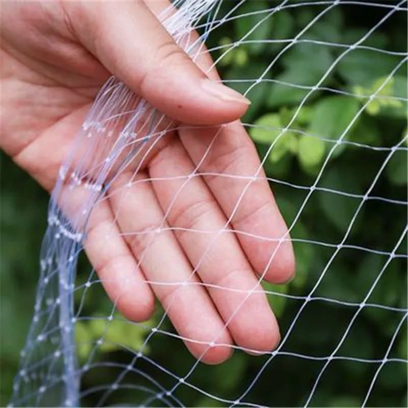 Red transparente para huerto de aves, Red de desfoliación para estanque de peces, protección de jardín, antiaves, 5m y 10m