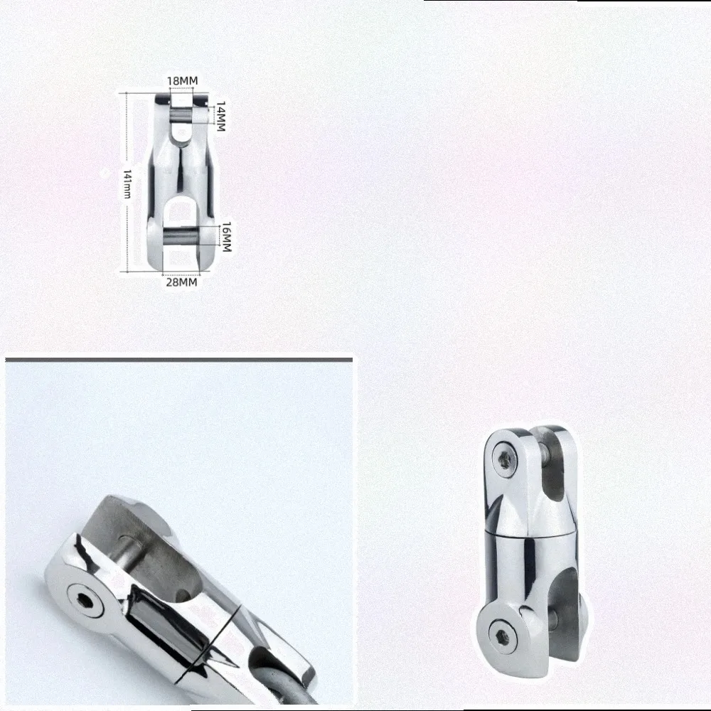 316 Stainless Steel For Boat Anchor Swivel Connector for 14mm 16mm Marine Chain Yacht Rotating  316 Stainless Steel