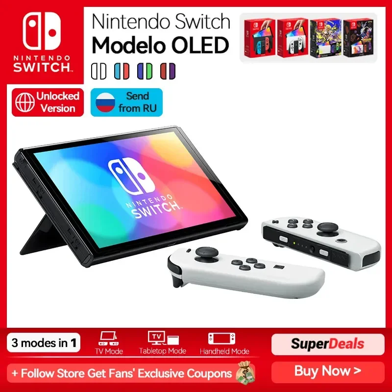 Nintendo Switch OLED Model 7inch OLED Screen White set Blue and Red set Video Game Consoles 64GB Internal Storage Joy Con