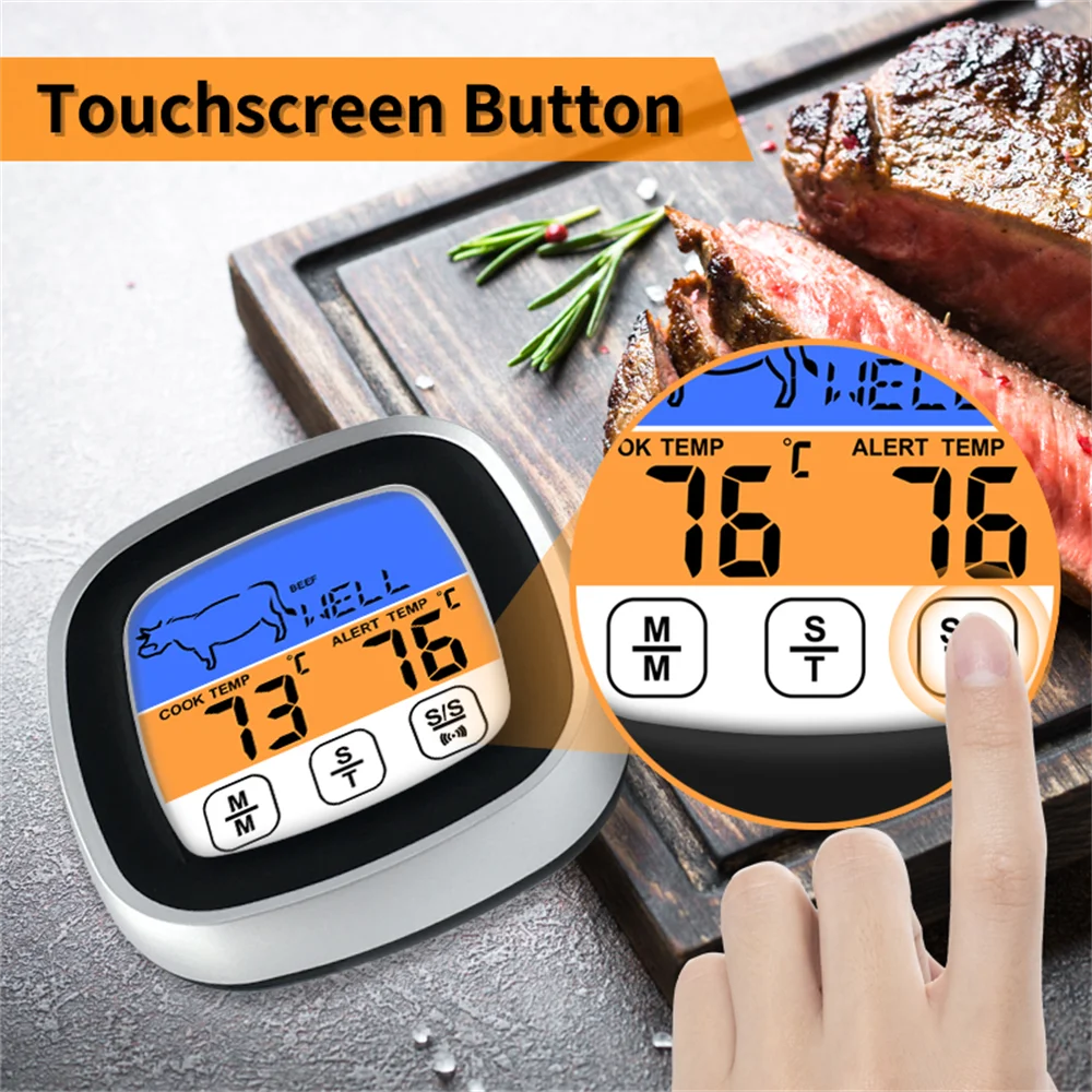 Digital Meat Kitchen Thermometer Stainless Waterproof Meat Temperature Probe Home Food Electronic Thermometer