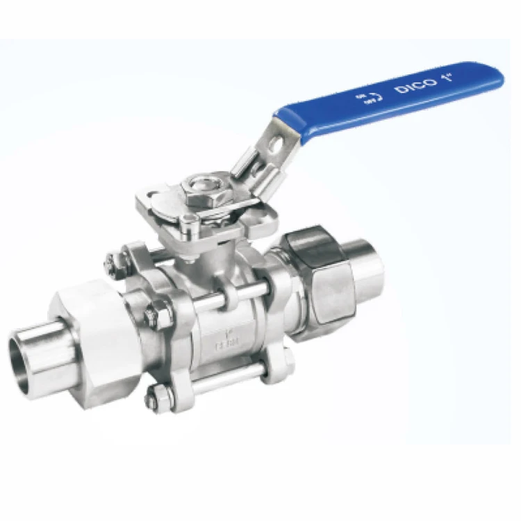 Good Quality SS304 SS316  Extended Tube 3 piece Butt Weld Ball Valve