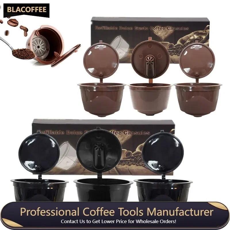 

Espresso Filter Capsules Coffee Capsule Plastic Refillable Reusable Compatible Plastic Coffee Machine Capsules Filter Cup
