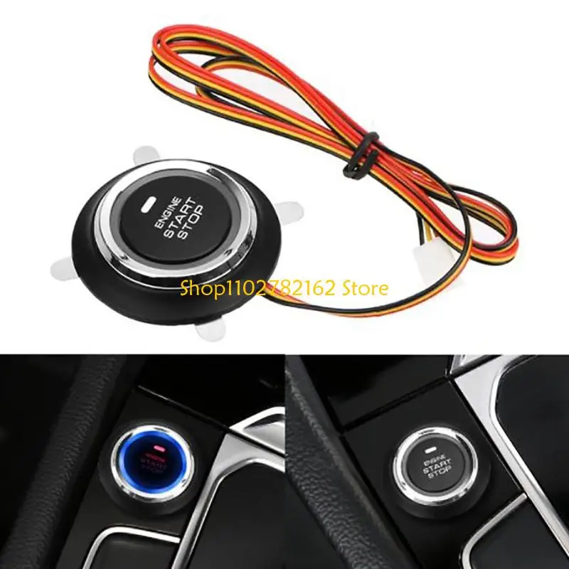 547B Round 12V Engine Start Stop Button with 3 Pin Harness for Panels