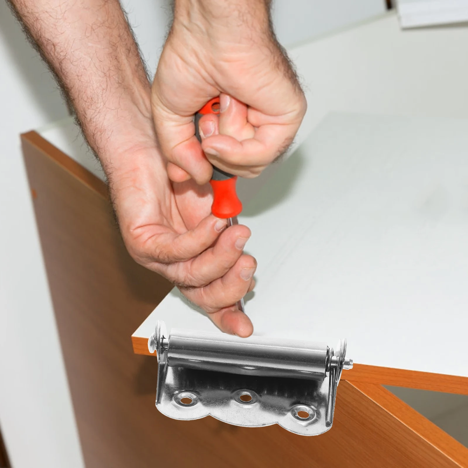 3pcs 27mm Silver Self closing Heavy Duty Stainless Steel Butterfly Door Hinges Auto Close Spring Loaded Screen Garage Exterior