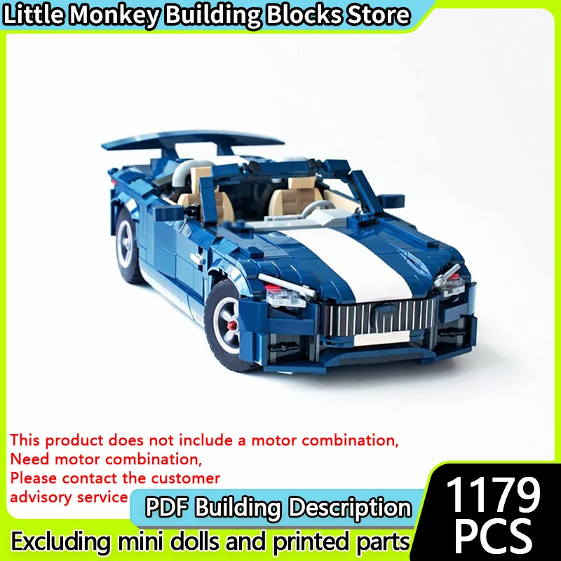 Modelo de coche de carreras de velocidad, ladrillos de construcción MOC, coche deportivo Convertible, tecnología Modular, regalos de vacaciones para niños, juguetes para montar, traje
