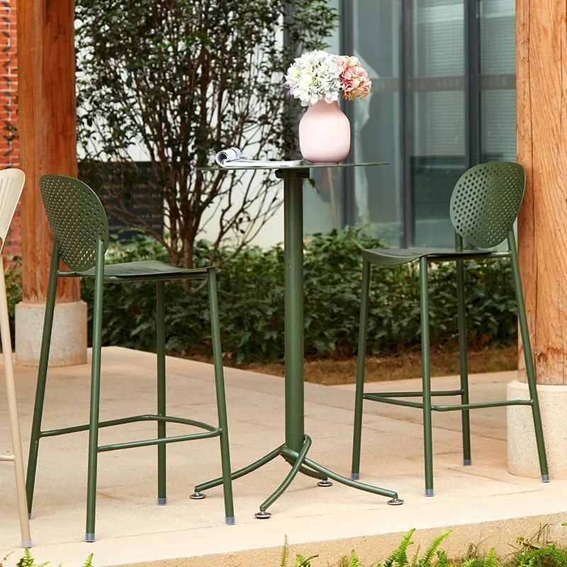 Industrial Relaxing High Chairs Backrest Ergonomic Creative Single Modern Bar Chairs Island Metal Tall Sillas De Bar Furniture
