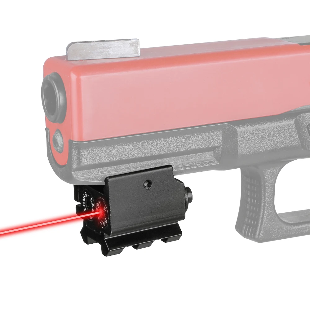 TORQ Mini Red Laser Red Dot Gun Sight with Rail Mount for Pistol Handgun Low Profile Rifle