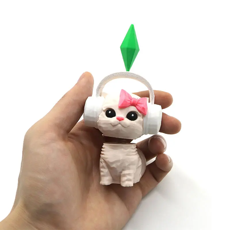 Linda Estatua de Gato Bailarín con Tubo de Escape, Impresa en 3D, para Decoración del Hogar, Ideal para Coleccionar, Regalo para Amantes de los Gatos