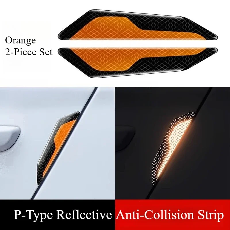Anti-Rubbing Edge Reflective Sticker - Car Door Bumper Rearview Mirror Wheel Eyebrow Decorative Anti-Collision Strip