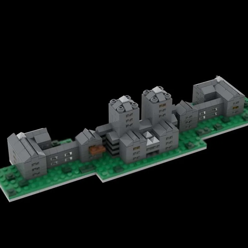 City Street View Model MOC Building Bricks Urban Block Landscape Modular Technology Gifts Holiday Assemble Children Toys Suit