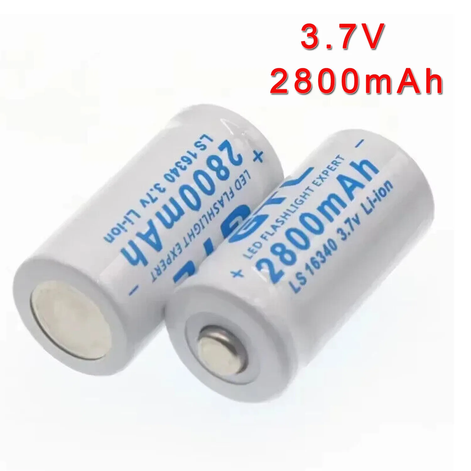 

2Pcs 3.7V 2800mAh L Li-ion 16340 Battery FOR CR123A Rechargeable Batteries New