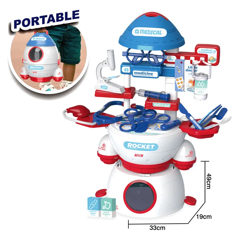 Coquette de médecin de simulation pour enfants, ensemble de jeu à domicile, équipement médical interactif amusant pour parents et enfants, jouet de table