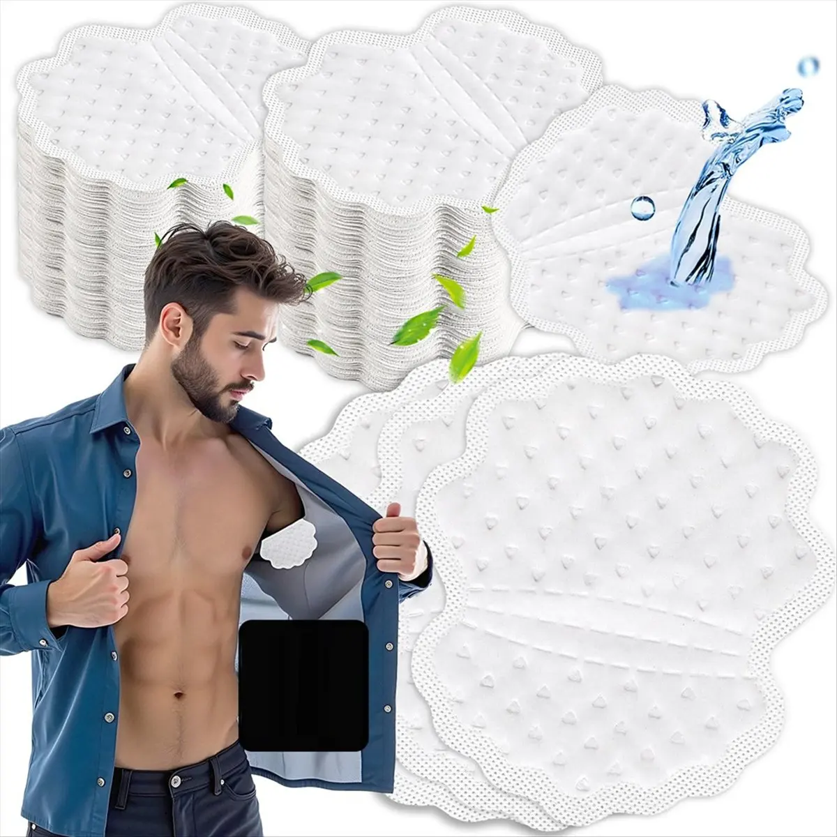 2026 Trend Armpit Sweat Pads,180 Pcs Larger Underarm Sweat Pads for Men Hyperhidrosis,Disposable Sweat Pads for Under