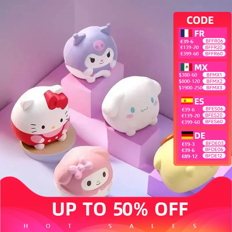 Olá kitty sanrio brinquedos de descompressão kuromi cinnamoroll alívio do estresse brinquedos kawaii melodia anime dos desenhos animados presente de cura das crianças