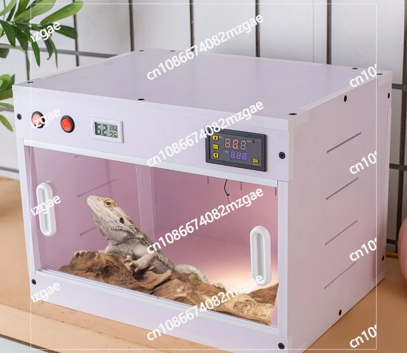 Thermostatic Terrariums Front Opening Breeder Box Large PVC Reptile Incubator Turtle Lizard Constant Temperature Feeding Box