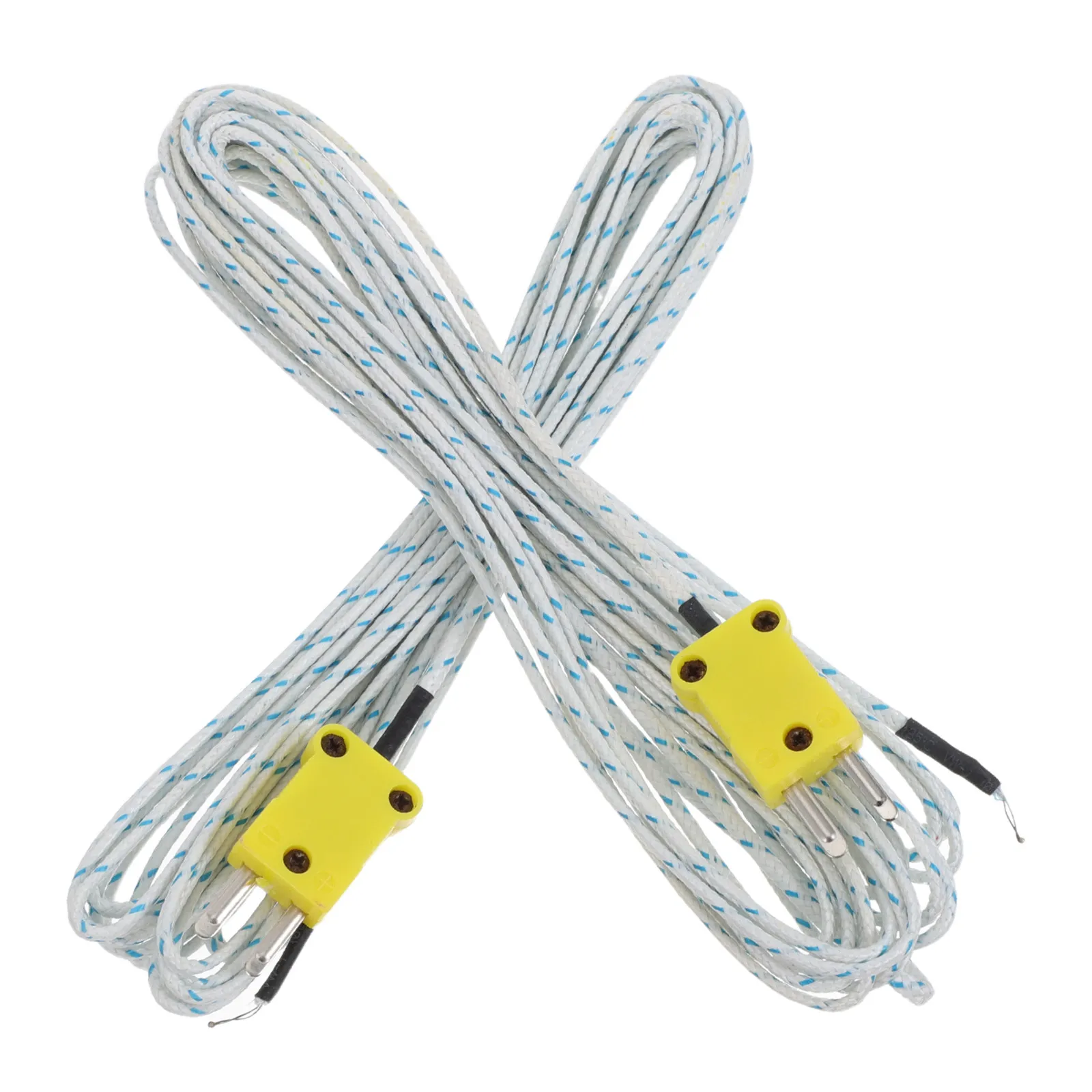 K Type Thermocouple Temperature Sensor 2 Pack High Heat Wire Dual Channel Industrial Probe Fast Response