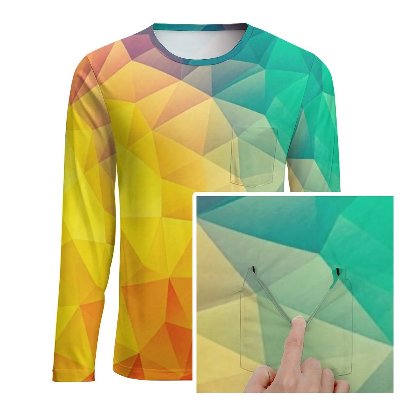 Multi Abstract Geometry T Shirt Autumn Cubizm Painting Awesome T Shirts Men Retro Pattern Tshirt Plus Size