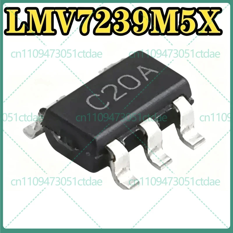 50-200pcs For LMV7239M5X C20A SOT23-5 7ns Low Power Open-Drain Comparator IC
