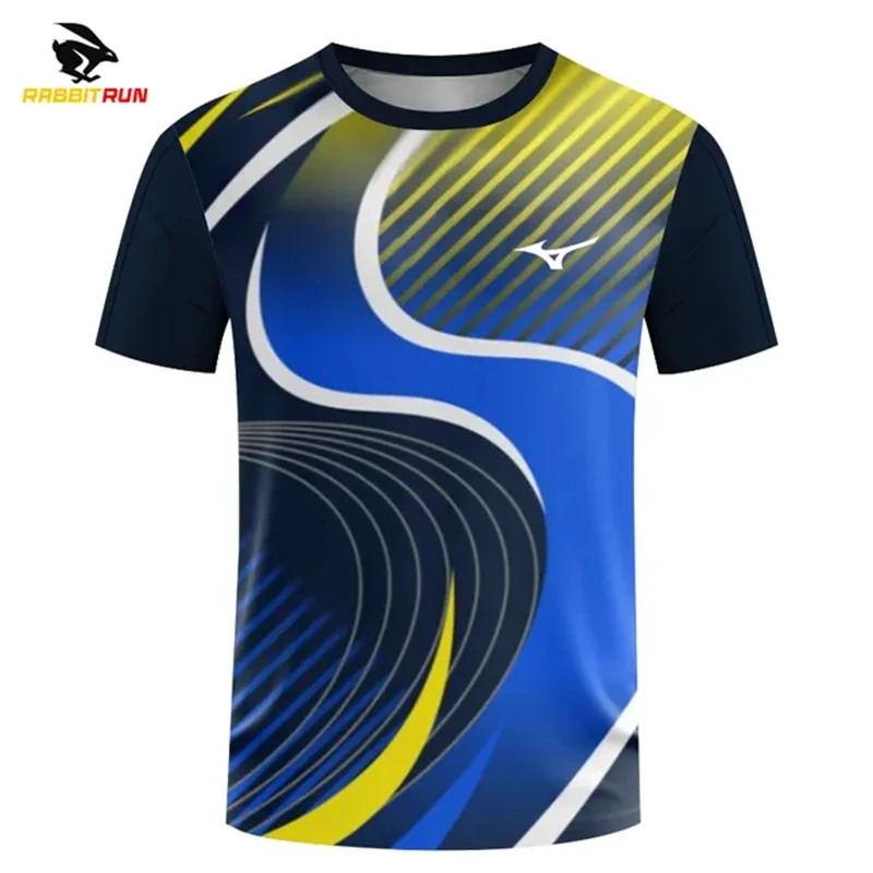 

Fashionable summer men's running badminton short sleeved quick drying casual loose oversized summer ultra-thin breathableT-shirt