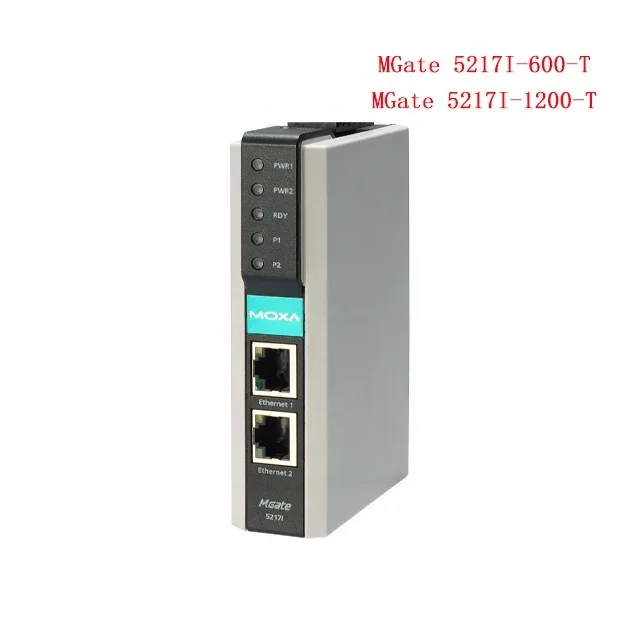 Gateway MOXA Modbus RTU/ASCII/TCP a BACnet/IP a 2 porte MGate 5217I-600-T MGate 5217I-1200-T