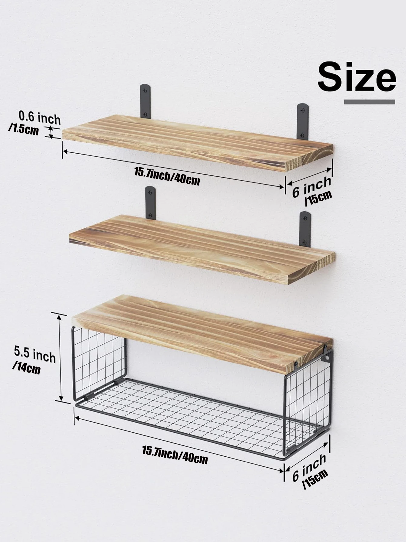 Bathroom storage rack, floating bathroom storage rack, wall mounted wire basket, floating rack organizer for wall decoration