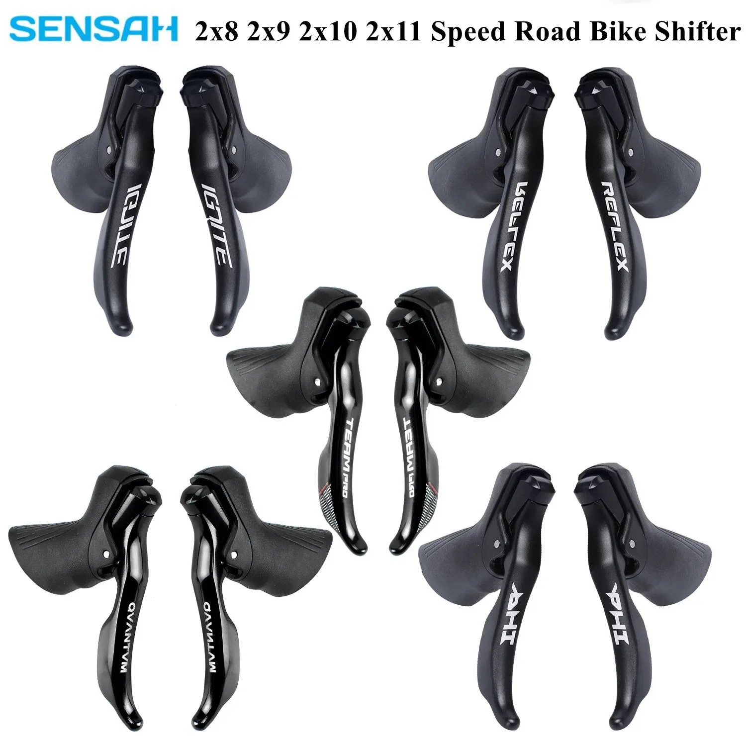 

SENSAH MTB Road Bike Accessories Parts Brakes/Derailleurs Thumb Shifters 2x8 2x9 2x10 2x11 16/18/20/22Shimano Sora Tiagra Claris