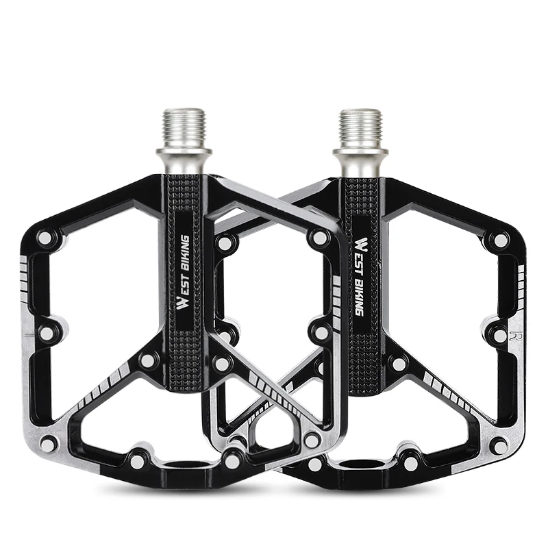 AliExpress West Biking WEST BIKING Bicycle Pedals Sealed DU Bearing Nonslip Pedal Mountain Road Bike Cycling Alloy Platform MTB Pedal Cycling Parts