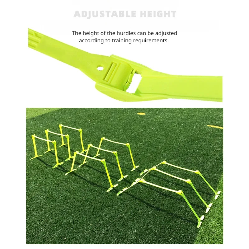 4PC Collapsible Hurdle Football Speed Bouncing Training Obstacle Frame Outdoor Fitness Practice Flexible Agility Sport Equipment