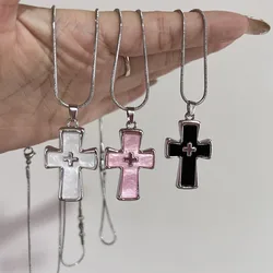 Y2K Cross Necklace With Ins Style Dark Gothic Punk Style Niche Design Unique And Spicy Style