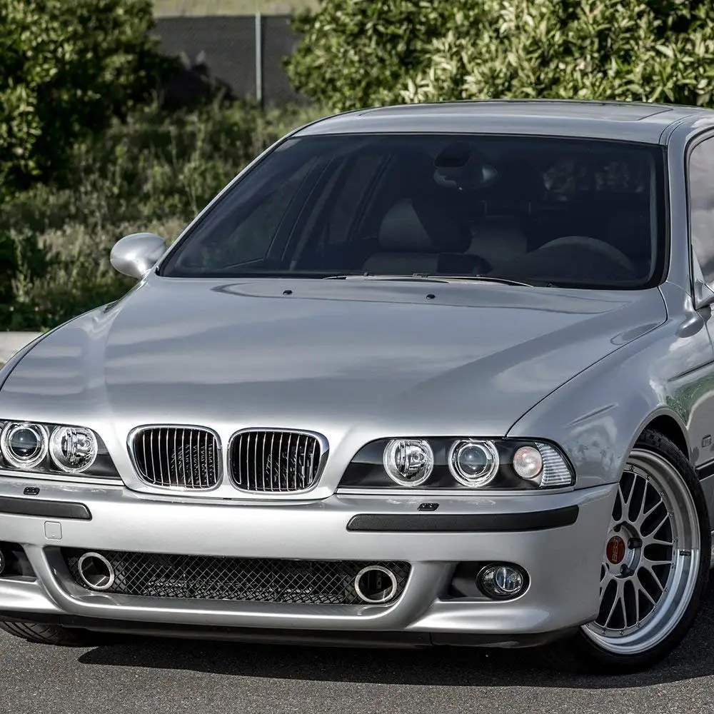 Substituição lisa da grade do amortecedor da grade do esporte do rim dianteiro para bmw e39 55-series 525i 528i 530i 540i m5 1997-2003