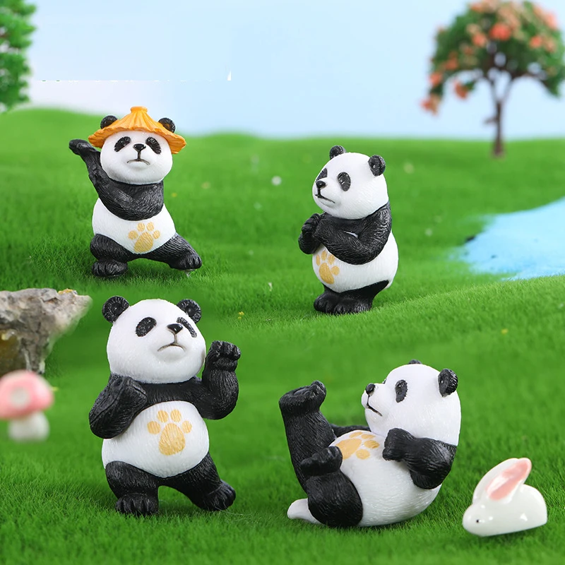 4pcs Creative Mini Kungfu Panda Ornaments for Car Household Bonsai Cute  Miniature Kungfu Panda Decoration For Children Gift Toys - AliExpress 15