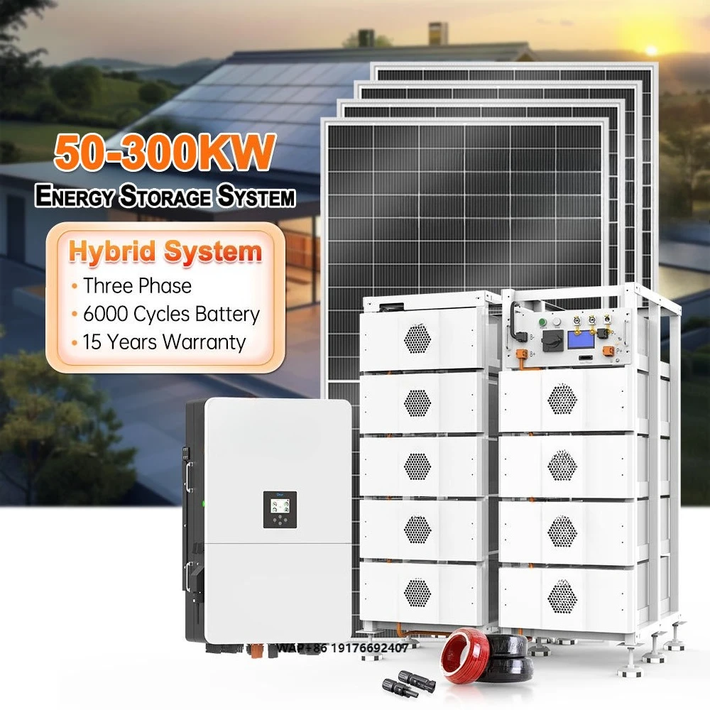 Deye Hybrid Solar System 3 Phase 380V 400V LiFepo4 Battery Storage Energy 100kw 200kw 300kw Solar System