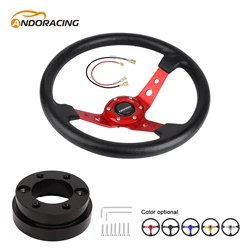 350mm 14inch Auto Sport Drifting Steering Wheels With 13 14 Inch Steering Wheel Adapter Plate 70mm For Logitech G29 G920 G923