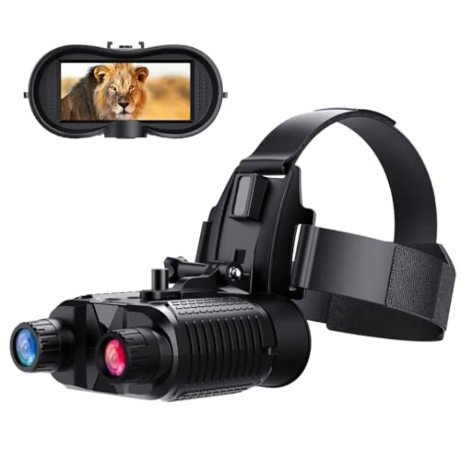 

Night Vision Binoculars for outdoor surveillance, made of durable ABS plastic, black color, featuring 3x magnification and buil