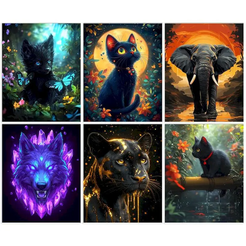 

GATYZTORY Paint By Numbers For Adults Animals Picture Drawing Home Decor Drawing By Numbers Artwork Coloring On Canvas