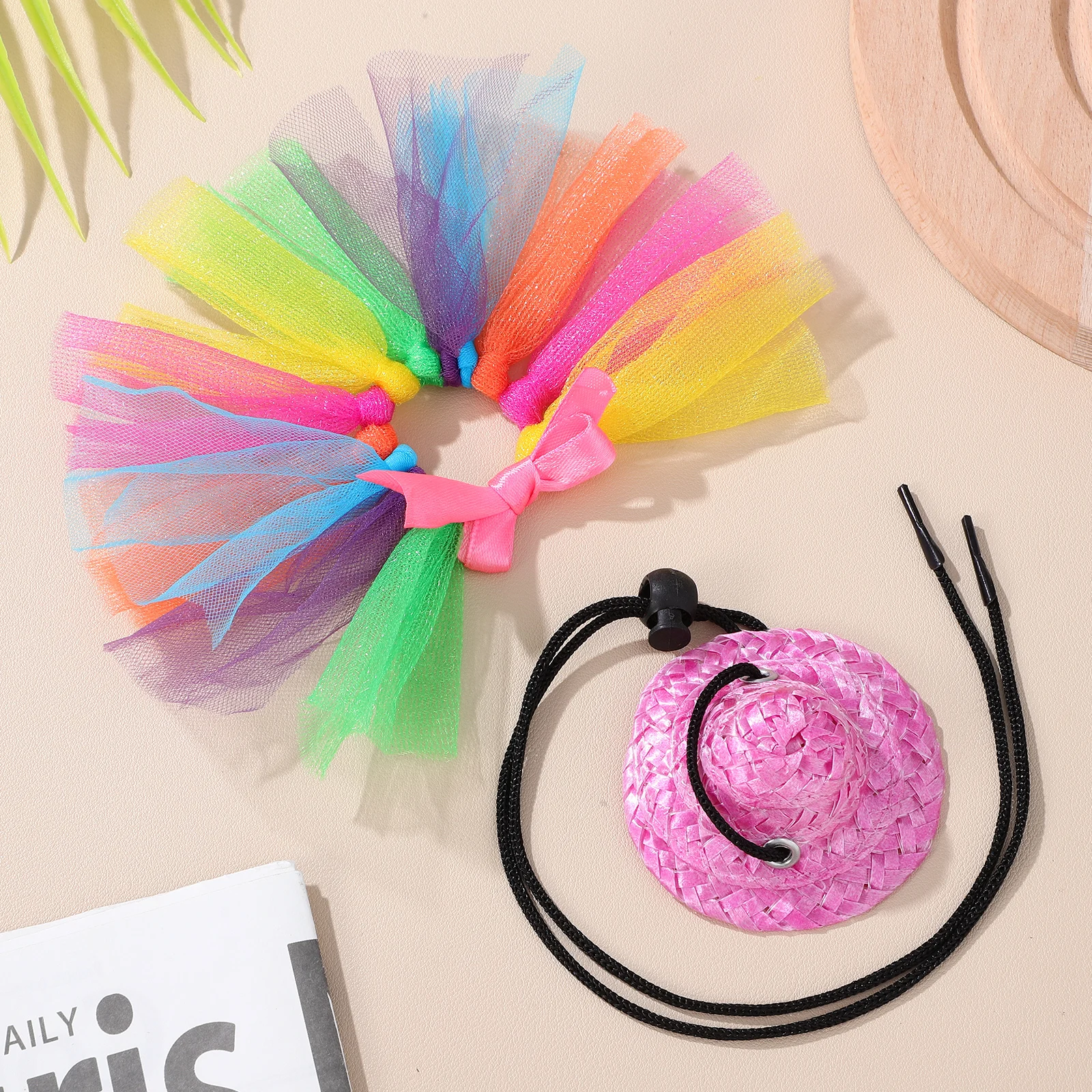 

1Set Reptile Costume Props Cute Tutu Skirt and Witch Hat for Bearded Dragon Lizard Gecko Chameleon Small Pet Halloween Party