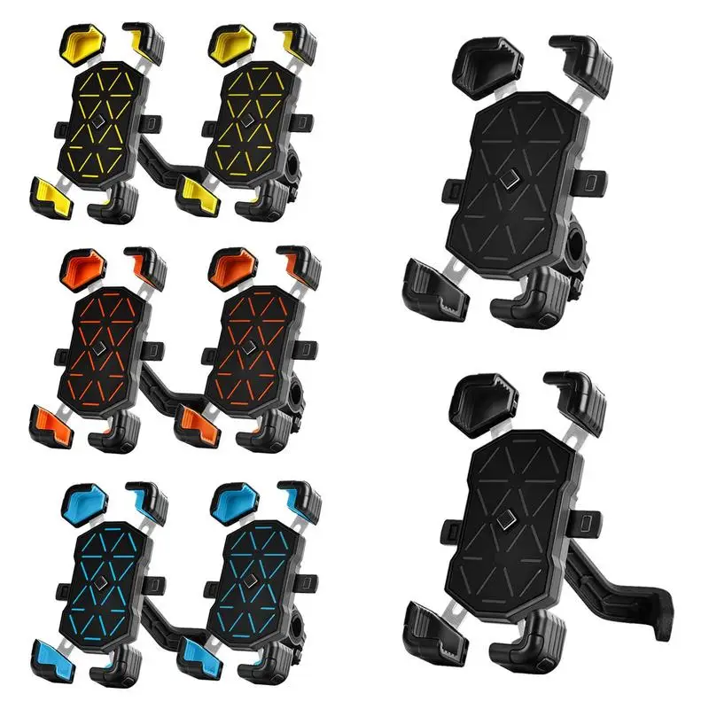 Bicycle Phone Mount Bike Shockproof Bracket GPS Clip 360 View Universal Bicycle Mobile Holder Mount  For Mountain Folding Bikes