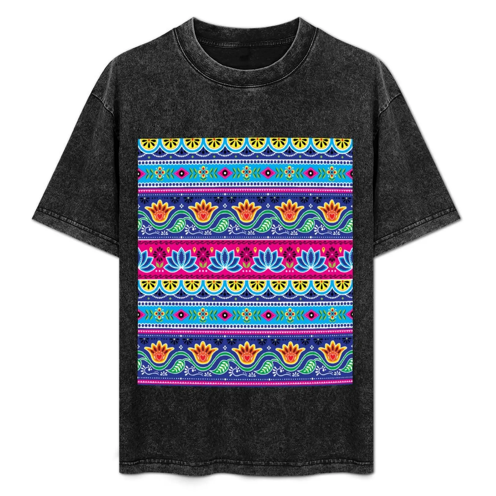 T-shirt à motif sans couture avec motif de camion pakistanais, vêtements de travail, tee-shirt respirant
