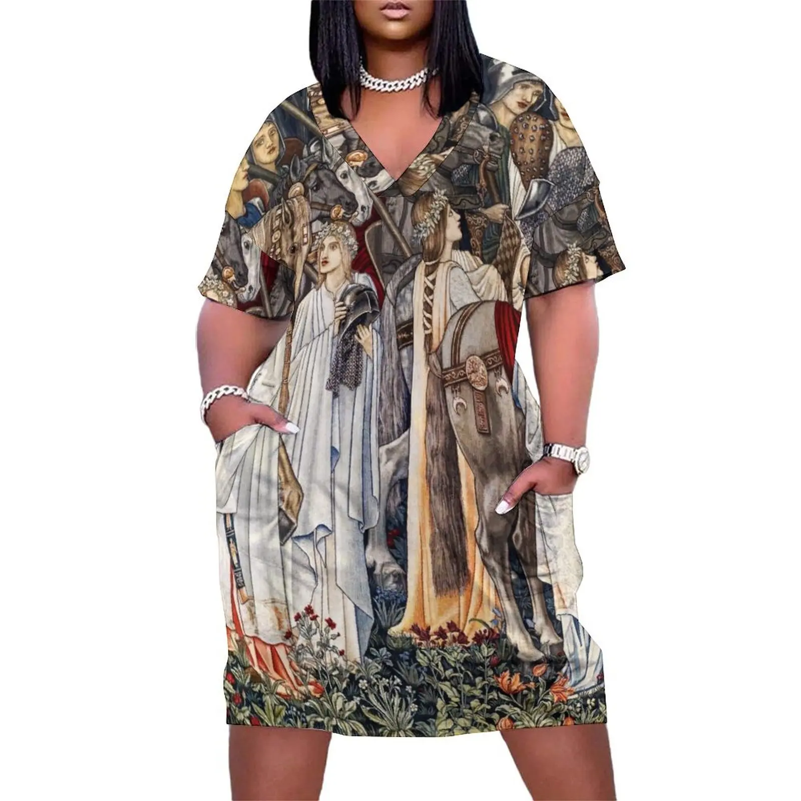 

Quest for the Holy Grail Tapestries - The Arming and Departure of the Knights (1895–1896) by William Morris, SirSleeveless Dress