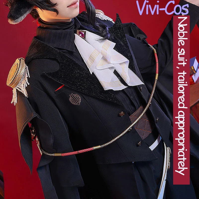 Vivi-Cos Game Arknights Ebenholz Cool Cosplay Men's Costumes Gorgeous Exquisite Halloween Role Play Party Carnival New S-XL