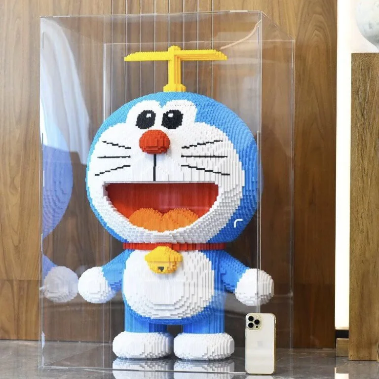 Nieuwe 80000 graan gigantische Doraemon Blue Fat Man China-Chic puzzelblok kleine korrel speelgoed verjaardagscadeau voor mannen en vrouwen