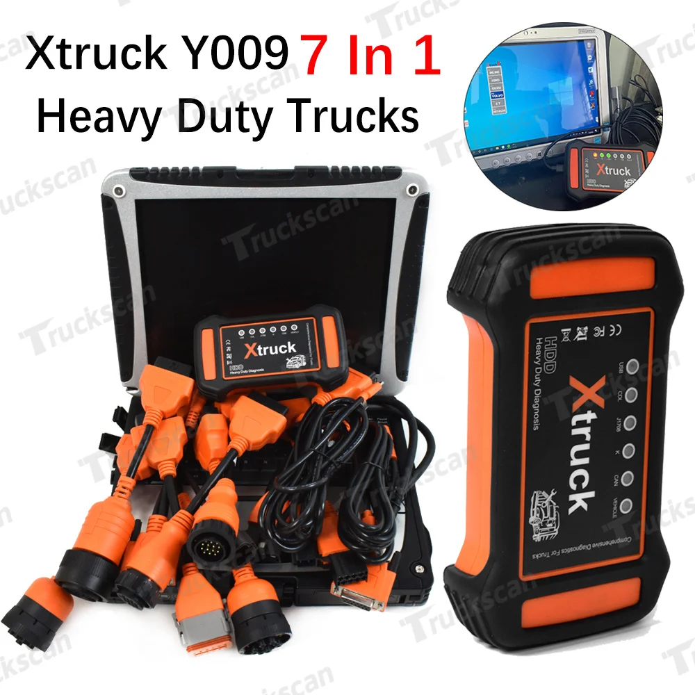 

Xtruck HDD Y009 Support Multi-language with CF19 laptop Heavy Duty Truck OBD2 Scanner Adapter Full Function Diagnosis Tools