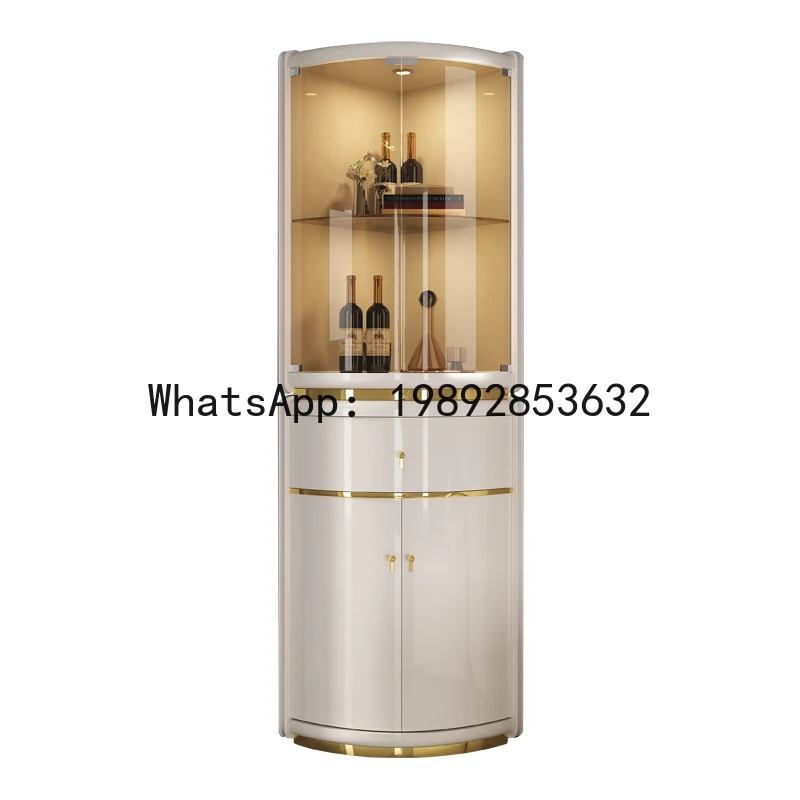 Z5 Corner Wine Cabinet Wall Corner  Light Luxury High-end Triangle Cabinet Storage  Glass Display Cabinet