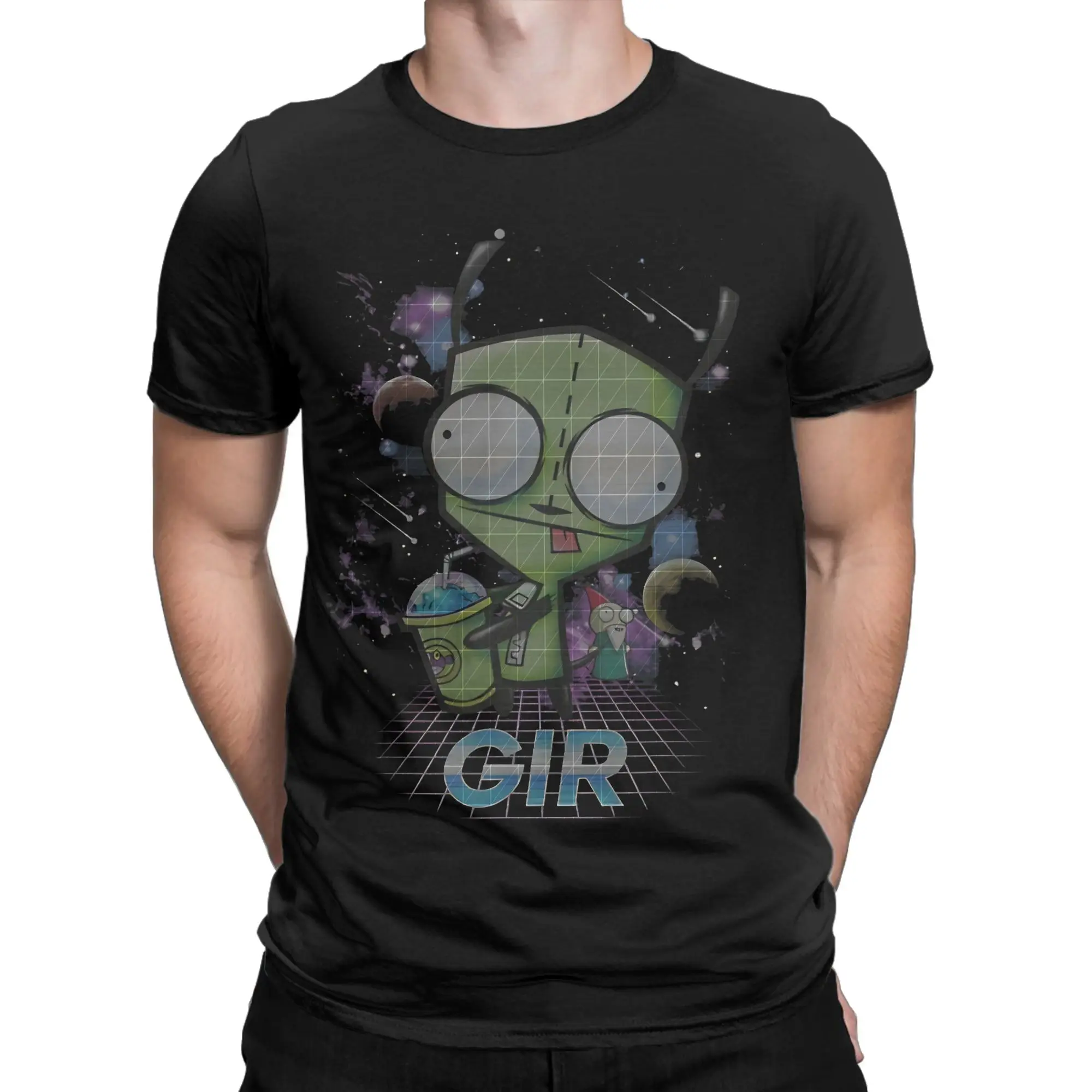 Art Cotton T-Shirt For Couple Summer Invaders Zims Streetwear T-Shirts O-Neck Fashion Tee Shirt Oversized Dropshipping Tops
